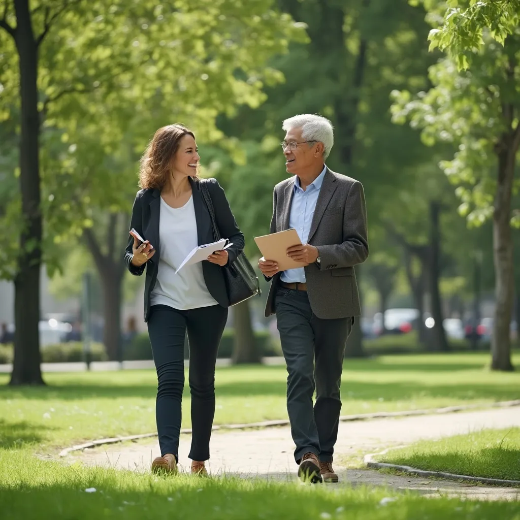 Séance de coaching en extérieur